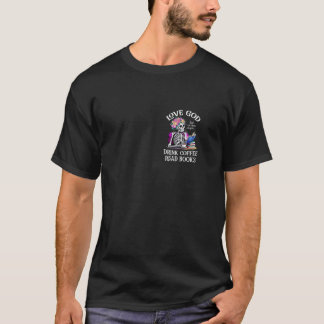 Liebe Gott trinken Kaffee Bücher Lieben Vintage Ch T-Shirt