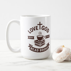Liebe Gott trinken Kaffee Lesen Bücher Christlich  Kaffeetasse