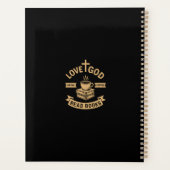 Liebe Gott trinken Kaffee Lesen Bücher Christlich Planer (Rückseite)