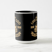 Liebe Gott trinken Kaffee Lesen Bücher Christlich Tasse (Zentrum)