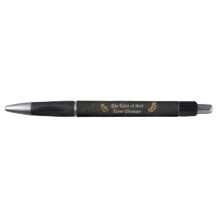 Liebe Gottes verändert Leder-Gold-Leaf-Pen nie Kugelschreiber