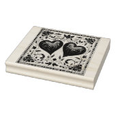 Liebe: Gouache Valentine Hearts Gummistempel (Stempel)