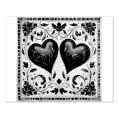 Liebe: Gouache Valentine Hearts Gummistempel (Prägung)