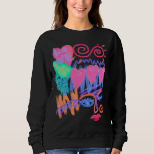 Liebe Graffiti Abstrakte Kunst zu tragen Sweatshirt