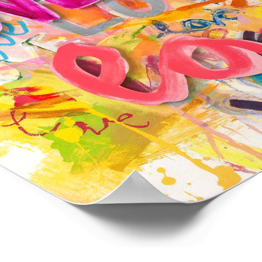 LIEBE Graffiti Art Poster (Ecke)