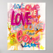 LIEBE Graffiti Art Poster (Vorne)