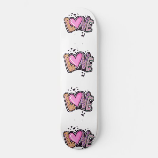 Liebe Graffiti Art Skateboard (Vorderseite)