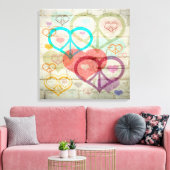 Liebe Graffiti Canvas Leinwanddruck (Insitu (Wohnzimmer))