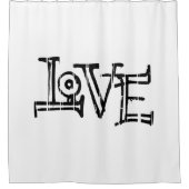 Liebe Graffiti Duschvorhang (Vorderseite)