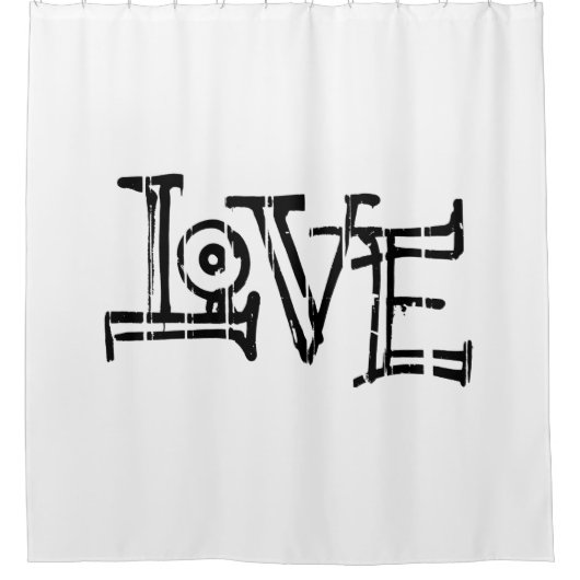 Liebe Graffiti Duschvorhang (Vorderseite)