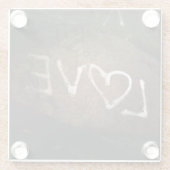 Liebe Graffiti Glasuntersetzer (Rückseite)