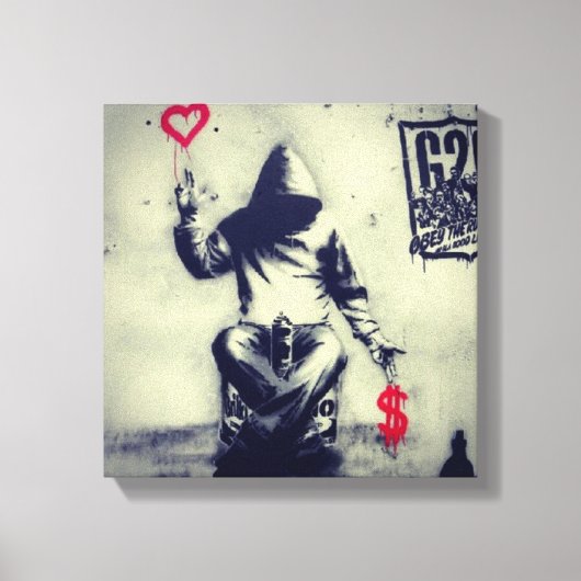 Liebe Graffiti Leinwanddruck (Vorderseite)