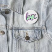 Liebe Graffiti lila grüne Minze Typografie Punkte Button (Beispiel)