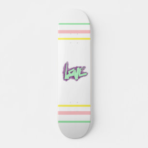 Liebe Graffiti lila grüne Minze Typografie Punkte Skateboard