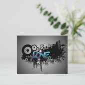 Liebe Graffiti Postkarte (Stehend Vorderseite)