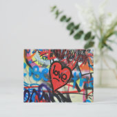 Liebe Graffiti Postkarte (Stehend Vorderseite)