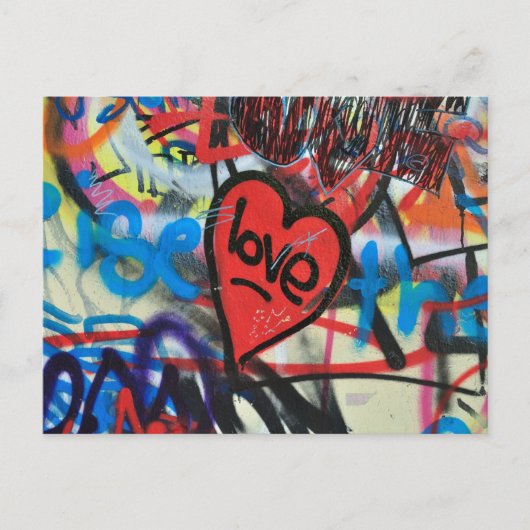 Liebe Graffiti Postkarte (Vorderseite)