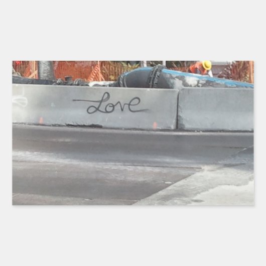 ~Liebe Graffiti~ STICKER, KÜMMERN SIE! Rechteckiger Aufkleber (Vorderseite)
