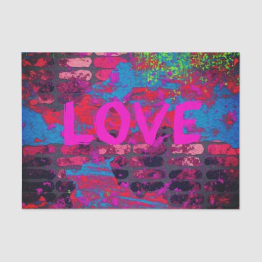 Liebe Graffiti Tissue Paper Seidenpapier (Vorderseite)