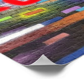 Liebe Graffiti wall Art. Poster (Ecke)