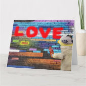 Liebe Graffiti Wandkunst. Karte (Vorderseite)