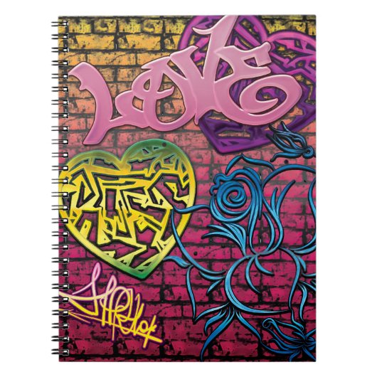 Liebe Graffitti Notizbuch Notizblock (Vorderseite)