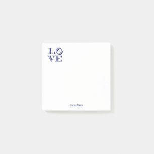 Liebe Grafischer Text - Blau Post-it Klebezettel