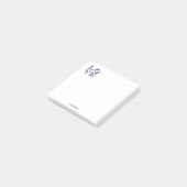 LIEBE Grafischer Text - Blau Post-it Klebezettel (angewinkelt)