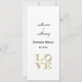 LIEBE Grafischer Text - Imitate Gold Einladung (Vorderseite)