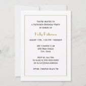 LIEBE Grafischer Text - Imitate Gold Einladung (Rückseite)