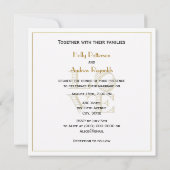 LIEBE Grafischer Text - Imitate Gold Einladung (Rückseite)