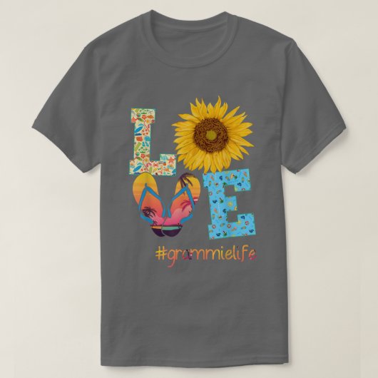 LIEBE Grammie Life Flip Flops Sommermonat Sonnenbl T-Shirt (Design vorne)