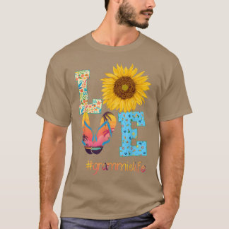 LIEBE Grammie Life Flip Flops Sommermonat Sonnenbl T-Shirt