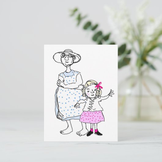 Liebe Gran Postkarte (Stehend Vorderseite)