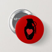 Liebe-Granate - Liebe ist ein Schlachtfeld Button (Vorne & Hinten)