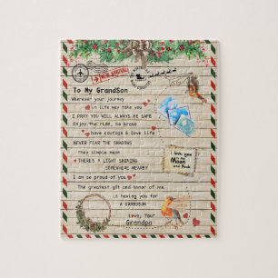 Liebe Grandson Brief an meinen Enkel Ich bin stolz Puzzle
