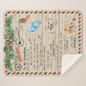 Liebe Grandson|Brief an meinen Enkel Ich bin stolz Sherpadecke (Vorderseite (Horizontal))