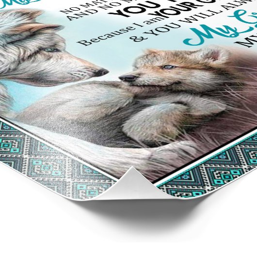 Liebe Grandson | Brief an meinen Enkel von Oma Fotodruck (Ecke)