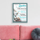 Liebe Grandson | Brief an meinen Enkel von Oma Leinwanddruck (Insitu (Wohnzimmer))