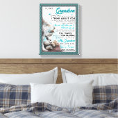 Liebe Grandson | Brief an meinen Enkel von Oma Leinwanddruck (Insitu (Schlafzimmer))