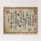 Liebe Grandson | Brief an meinen Enkel von Oma Puzzle (Horizontal)