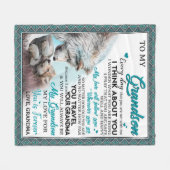 Liebe Grandson| Brief an meinen Großvater von Oma Fleecedecke (Vorderseite (Horizontal))