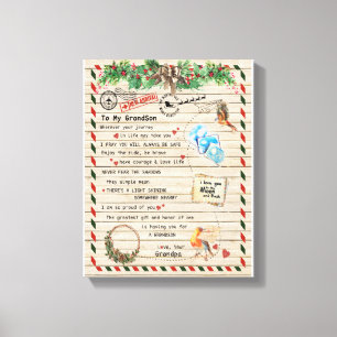 Liebe Grandson Brief an meinen Sohn, den ich stolz Leinwanddruck
