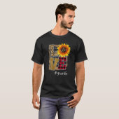 Liebe Granlife Sonnenblumen Leopard T-Shirt (Vorne ganz)