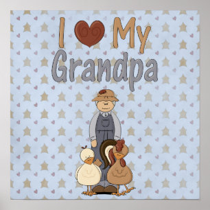 Liebe Granpa Kunst-Druck-Plakat der Poster
