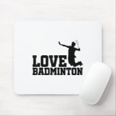 Liebe Graphic Badminton Player Shuttle Player Spor Mousepad (Mit Mouse)