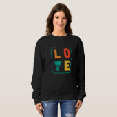 Liebe Graphic Badminton Player Shuttlecock Player Sweatshirt (Vorne ganz)