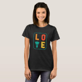 Liebe Graphic Badminton Player Shuttlecock Player T-Shirt (Vorne ganz)