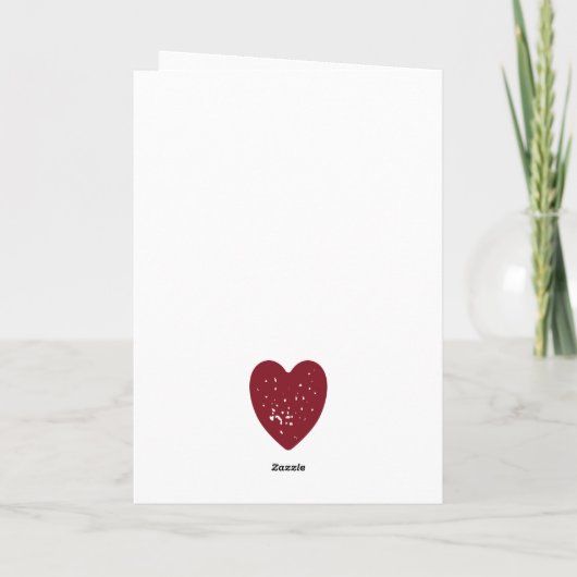 LIEBE Graphic Minimalistische Schreibmaschine Schr Karte (Rückseite)