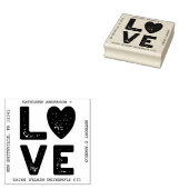 LIEBE Graphic Wedding Rücksendeadresse Gummistempel (Stempel)